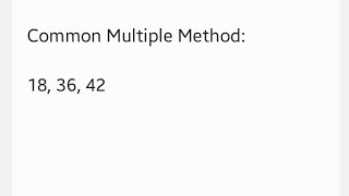 Lowest Common Multiple Method of LCM