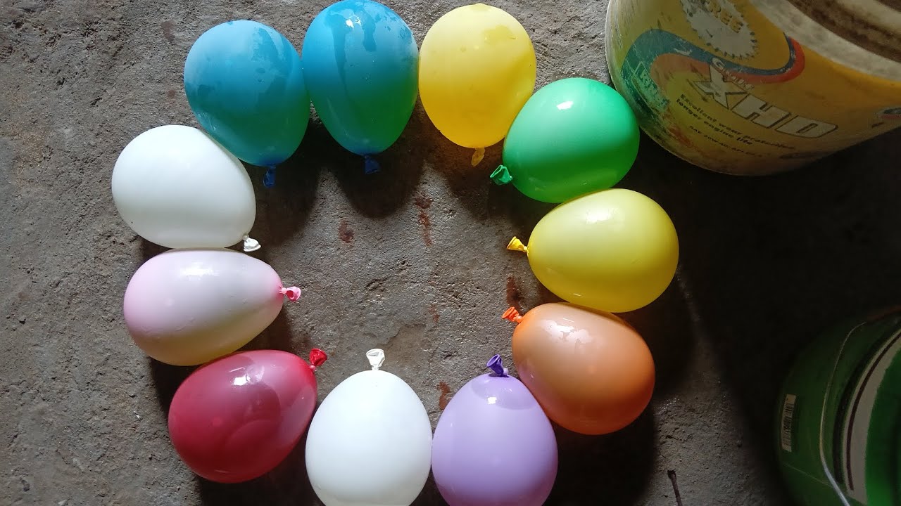 50 Mini Balloon Cut: outdoor fun with flower balloon and learn colour ...
