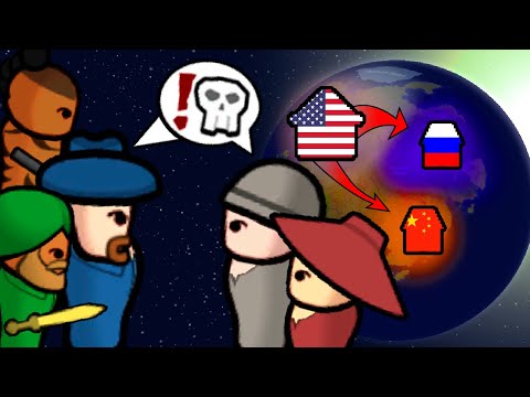 Видео: 5 ИГРОКОВ УПРАВЛЯЮТ СТРАНАМИ в Rimworld