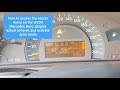 How to access the secret menu on the W203 Mercedes Benz, display actual oil level, enable dyno mode