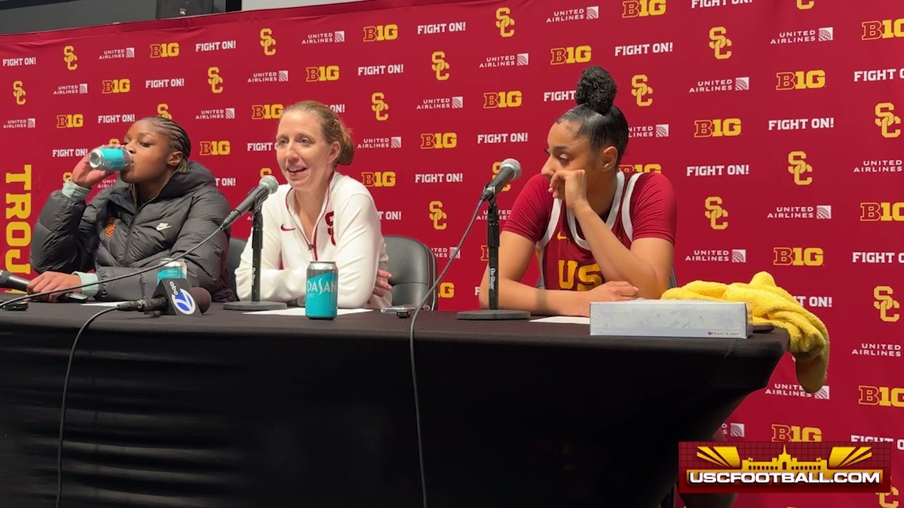 USC women's basketball postgame press conference following win over UCLA