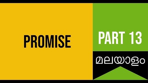 Part 13 | Promise | Web Development Challenge in Malayalam