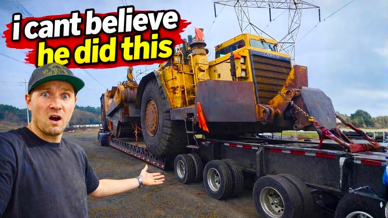 how to not load A CATERPILLAR 657E! a real trucker RUINED MY VIDEO!!!