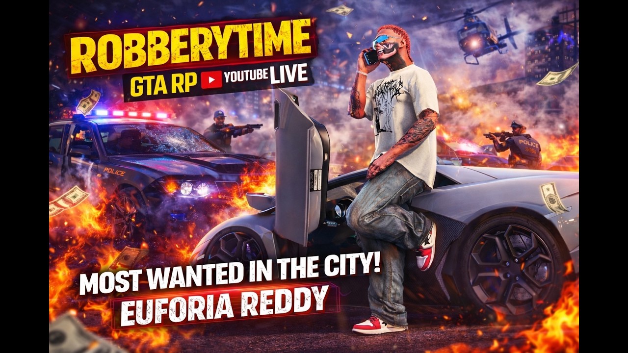 Rp Reddy EUFORIA REDDY LIVE 🔴 | High Stakes Robbery in GTA RP - YouTube