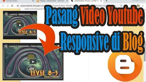 #TutorialBlog Cara Memasang Video Youtube Responsive di Postingan Blog • Simple News Video