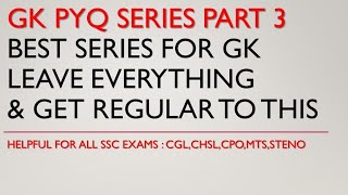 GK PYQ SERIES PART 3 | LECTURE 11 | PARMAR SSC