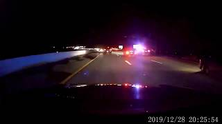 Dashcam video of pursuit NB 15 in the Cajon Pass Saturday night