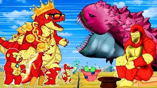 Rescue TEAM Godzilla & KONG From EVOLUTION OF BLOOP: Who Will Win | Godzilla Cartoon Compilation