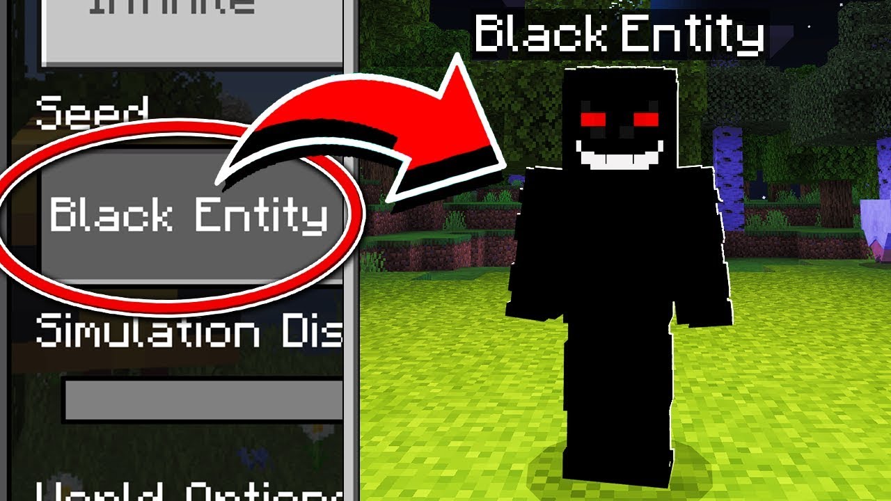Do Not Play The Black Entity Seed In Minecraft Pocket Edition Black Entity World Youtube