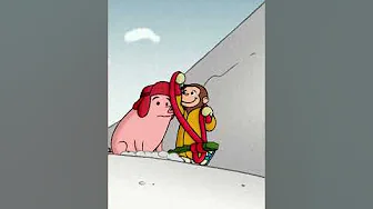 Jorge lleva a un cerdito a deslizarse en trineo #shorts