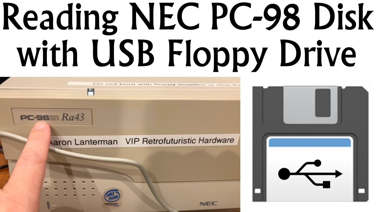 NEC PC-9821: Reading/writing floppy disks with a USB drive (1990s