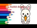 How to draw Rabbit with numbers 300🐰