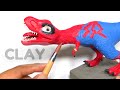 How to make a SPIDER REX with plasticine or clay in steps - My Clay World