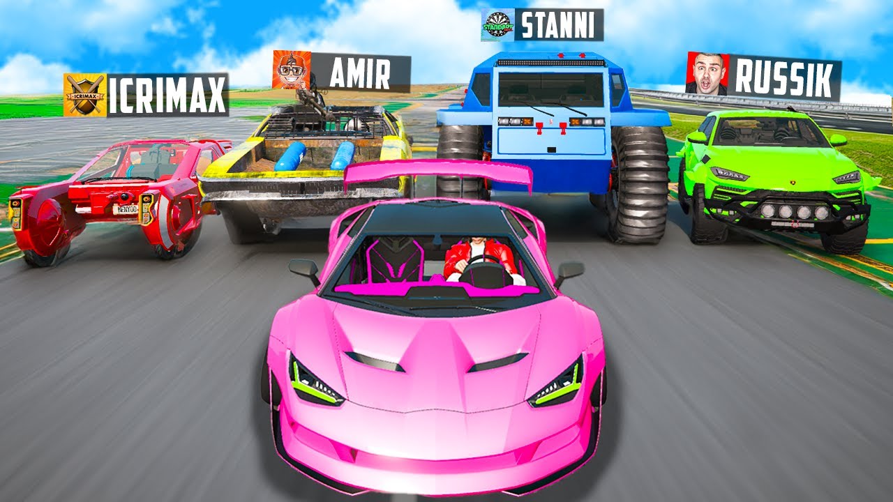 ich JAGE 5 YOUTUBER mit UPGRADE AUTOS in GTA 5!