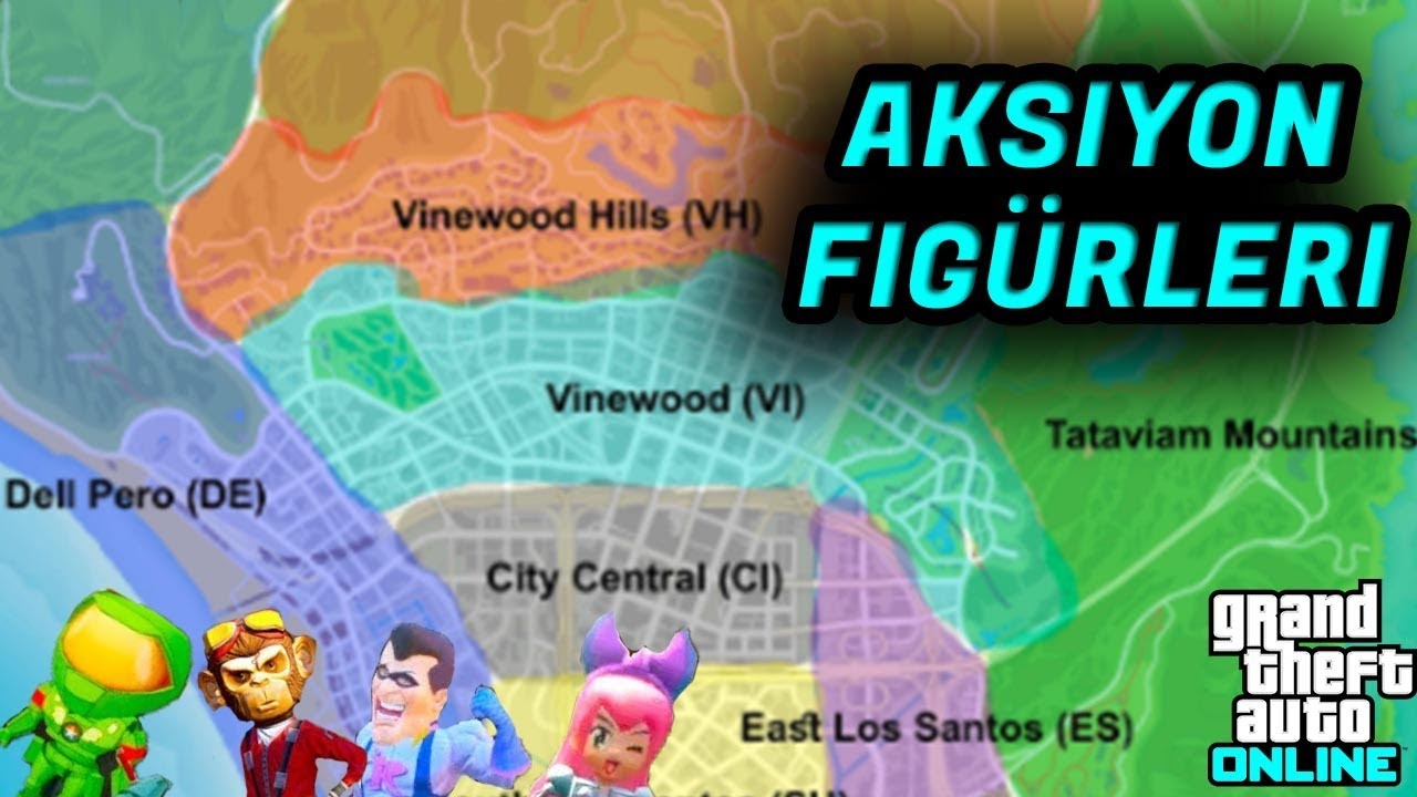 GTA Online Figures Map Gta 5 online all 100 action figures locations! found and plus free