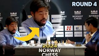 Hikaru's Reaction after Pragg TRAP his own KING and LOSE in a WILD ENDGAME | NORWAY CHESS 2024 - R4