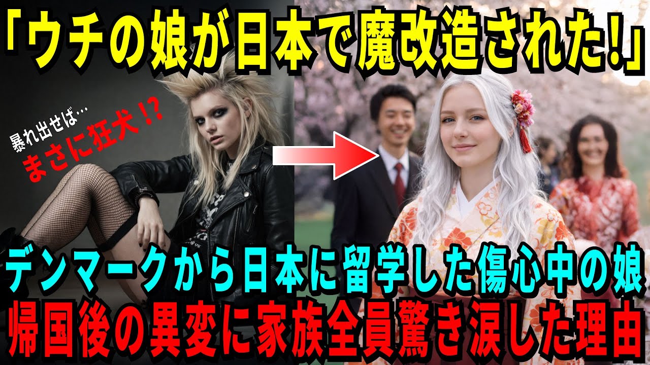 【海外の反応】「うちの可愛い娘に何をした！？」傷心のデンマーク娘が日本へ留学した結果→両親が見違えるほど激変した姿に驚愕した理由