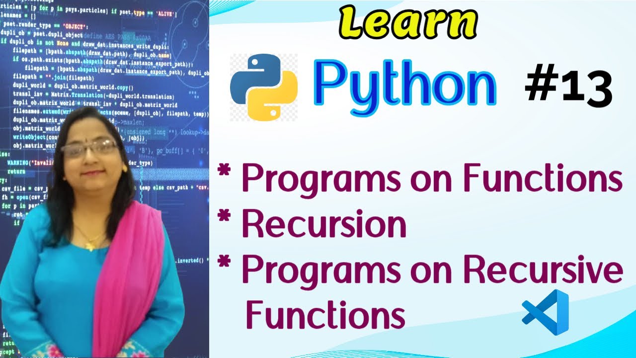 Function Programs| Recursion| Base Case| Recursive Case| Function projects| Python for beginners