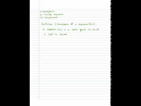 Converegence Cauchy Sequences