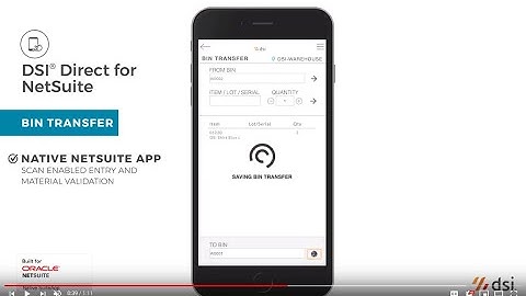 NXTurn DSI Demo-Direct for NetSuite -Bin Transfer
