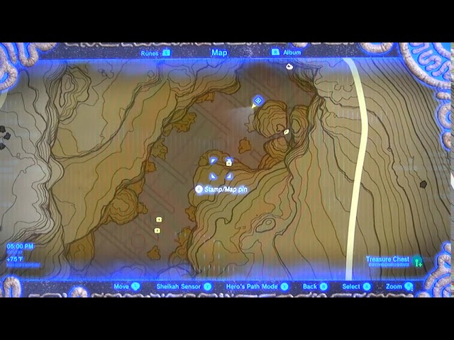 Legend of Zelda Breath of the Wild Topographic Map by Oromis