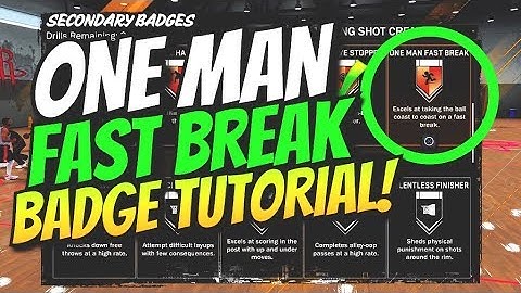 NBA 2K18 HOW TO GET ONE MAN FAST BREAK BADGE TUTORIAL IN ONE GAME FASTEST & EASIEST METHOD HOF!