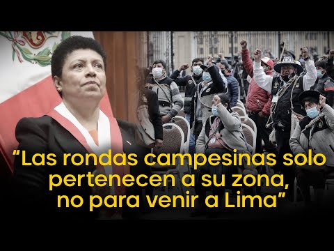 Martha Moyano se refiere a rondas campesinas: “Solo pertenecen a su zona, no para venir a Lima”
