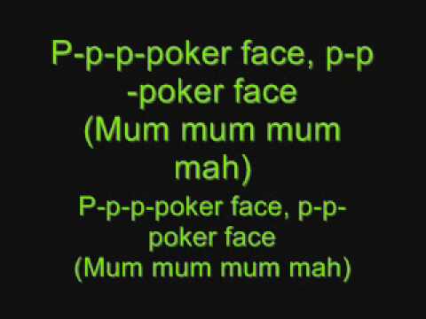 lady gaga poker face lyrics on screen