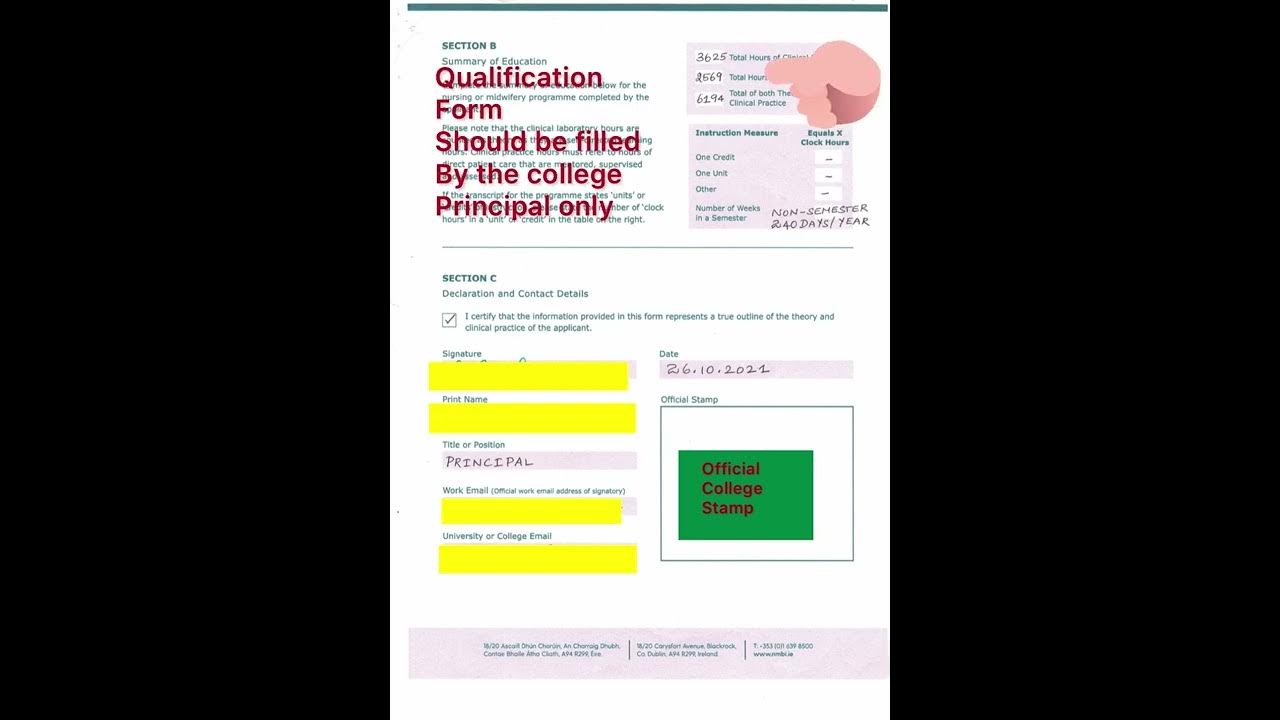 NMBI Qualification form how to fill? Ireland Nursing YouTube