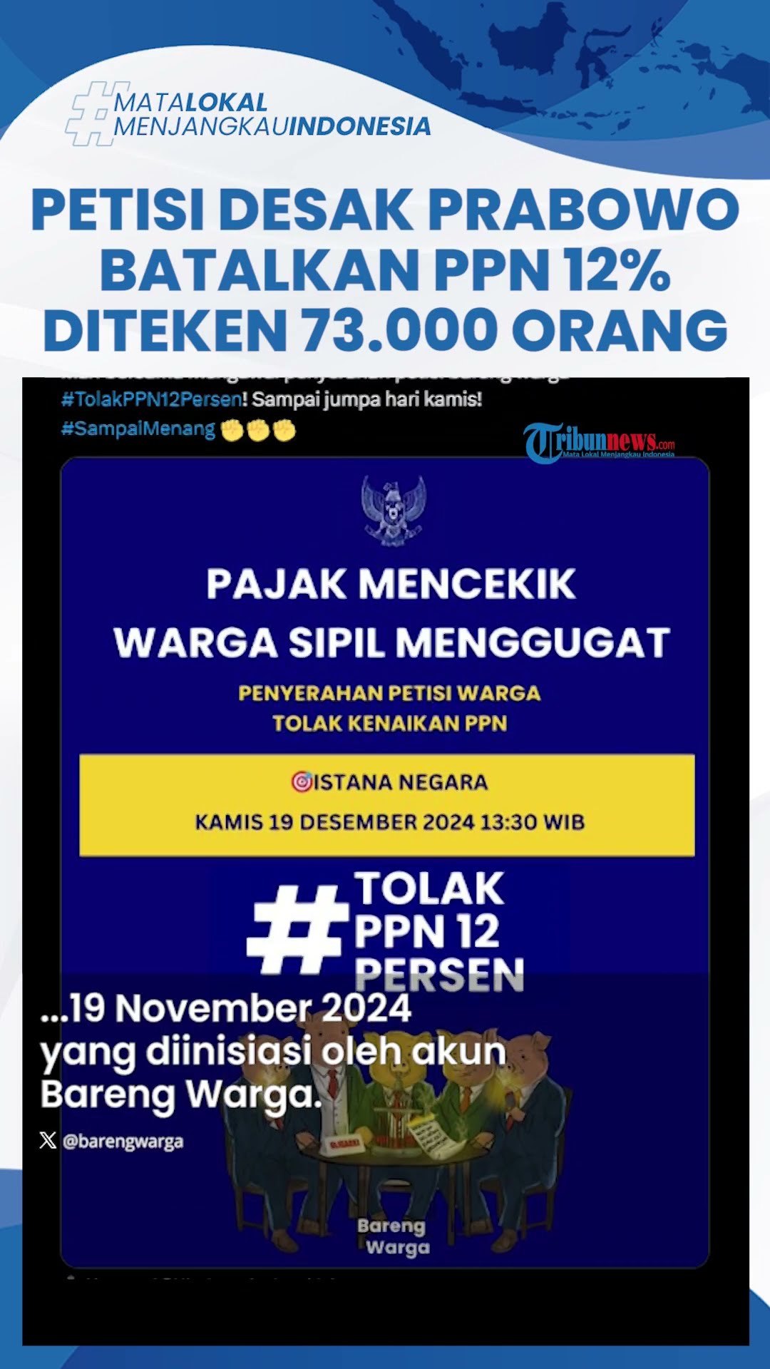 Ramai-ramai Lebih dari 73 Ribu Orang Teken Petisi Desak Prabowo Batalkan PPN 12 Persen
