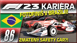 Fotofiniš, Stíhací Jízda a Zmatený Safety Car v Brazílii! #86 | F1 23 My Team | CZ Let's Play