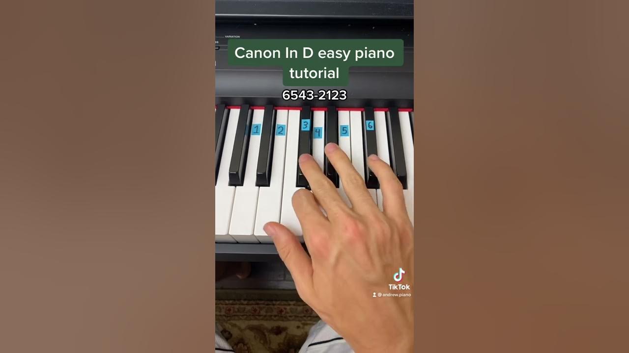 Canon In D Intro easy piano tutorial!