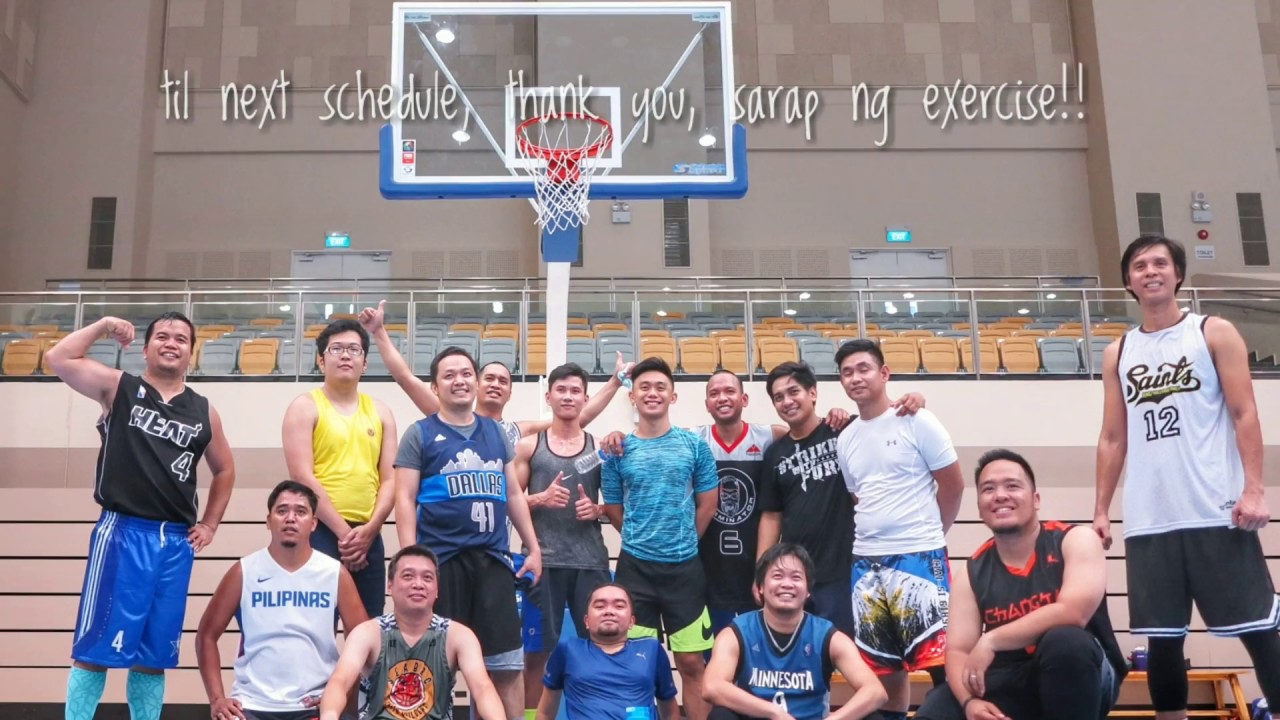 Basketball time at Tampines Hub with friends YouTube
