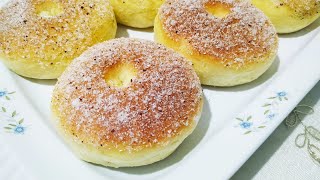 how to make donuts recipe دونات في الفرن قطني بدون قطرة زيت