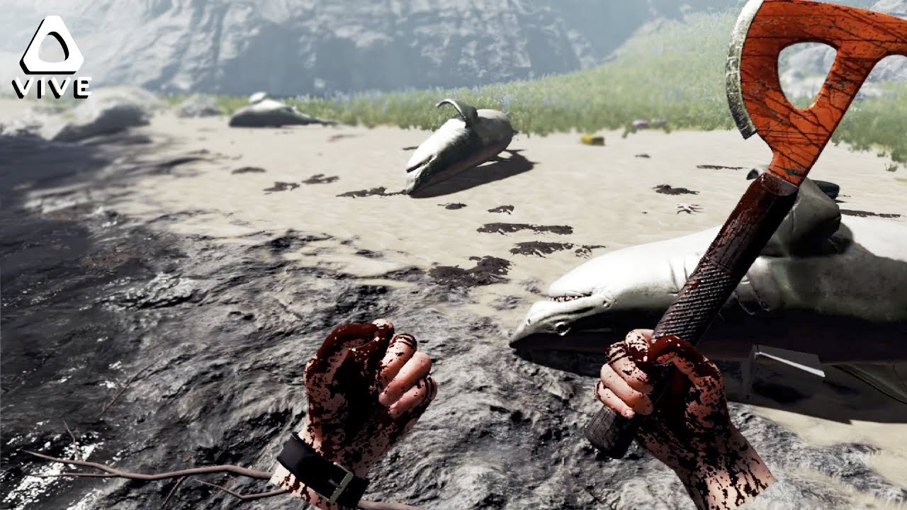 DEAD SHARKS EVERYWHERE • THE FOREST VR BETA - DAY 2 - HTC VIVE GAMEPLAY