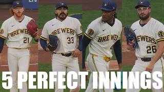 Brewers Bullpen Pitches 5 Perfect Innings in Game 2 vs Dodgers!