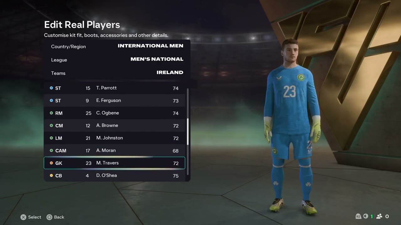 FC 26 Ireland Overall Player Ratings