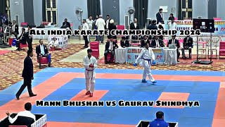 Mann Bhushan vs Gaurav Shindhya | -60kg Senior Men | All India Karate Championship 2024