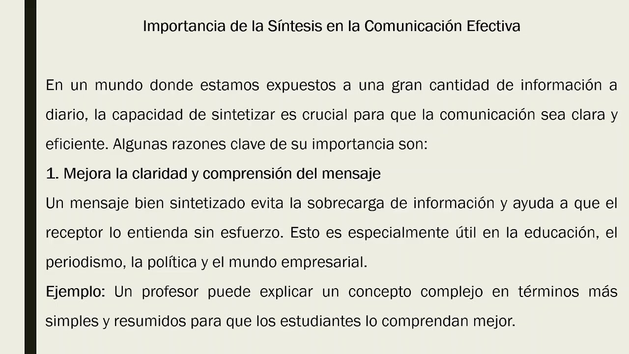 Capacidad de síntesis