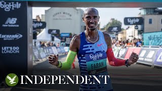 Emotional Mo Farah runs final London race before retirement