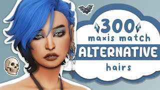 300+ Must Have ALT STYLE Hairs 🌙 | Sims 4 CC Showcase (Maxis Match)