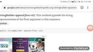 Full String builder append() method(5) Guide