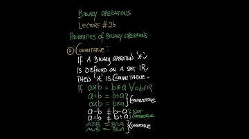 MATHEMATICS || Binary Operations | Lecture 2b | #maths
