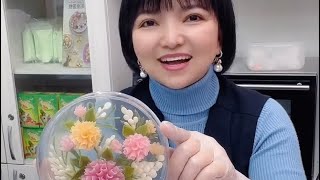 果凍花康乃馨。卞柔勻老師thạch rau câu 3d jelly