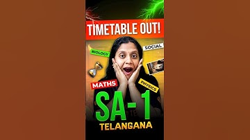 Telangana SA-1 Timetable OUT! #boardexamtips #quickrevision #shorts #ts ssc2026