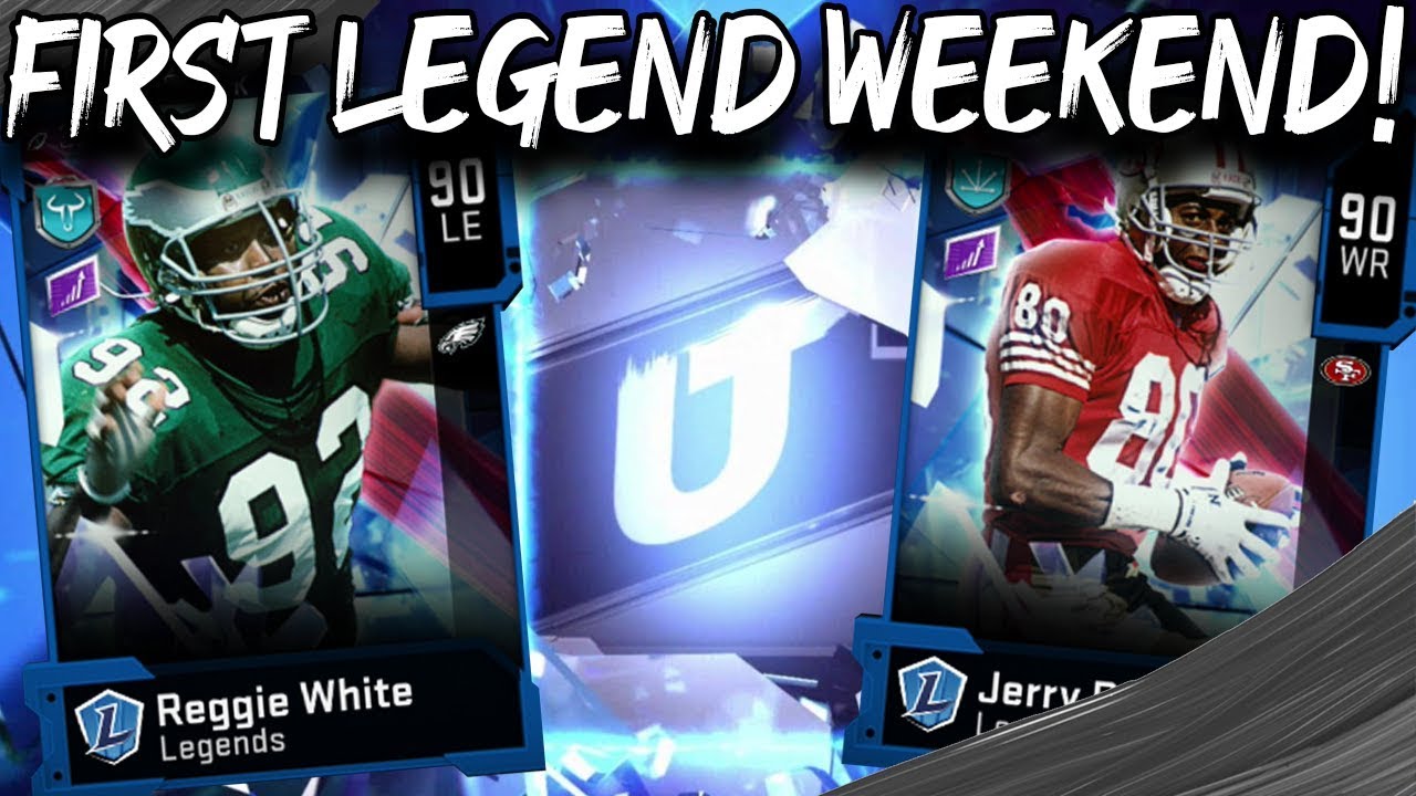 FIRST LEGEND WEEKEND! JERRY RICE AND REGGIE WHITE! MADDEN 20 PACK ...