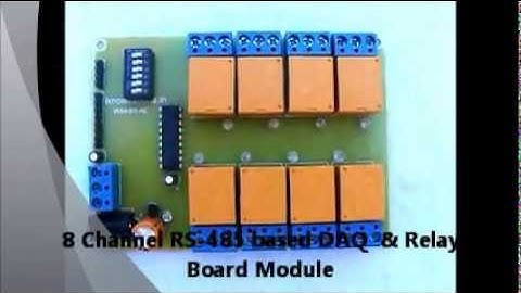 8 channel RS-485 based DAQ & Relay Board Module.wmv