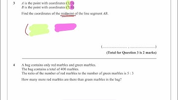 GCSE IGCSE Edexcel Maths Mathematics Midpoint of a Line Segment