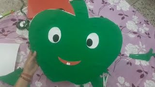 How to make apple on cardboard | Handmade Creation | ChulbuliCheez TV | Creative Art | Kids activity