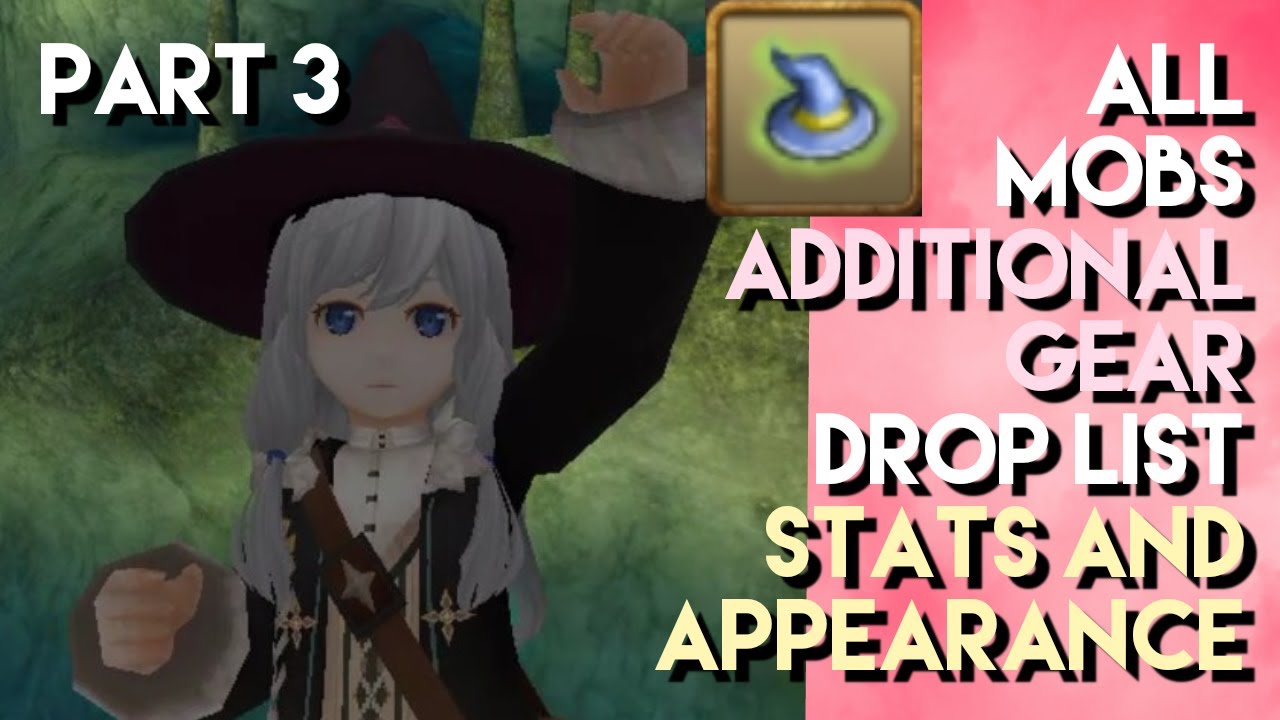 Toram Online All Mobs Additional Gear Drop List Stats and Appearance